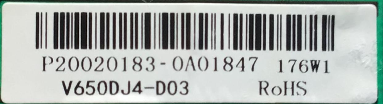 KIT DE TARJETAS PARA VIZIO MAIN 6M03A0001X00J / TE.MT5597.EC762 / 6M03M0003110R / FUENTE PW.176W1.681 / P20020183-0A01847 / T-CON TACDJ4031 / E88441 / PANEL V650DJ4-D03 / MODELO V655-G9 / V655-G9 LINIYBTW - Imagen 5